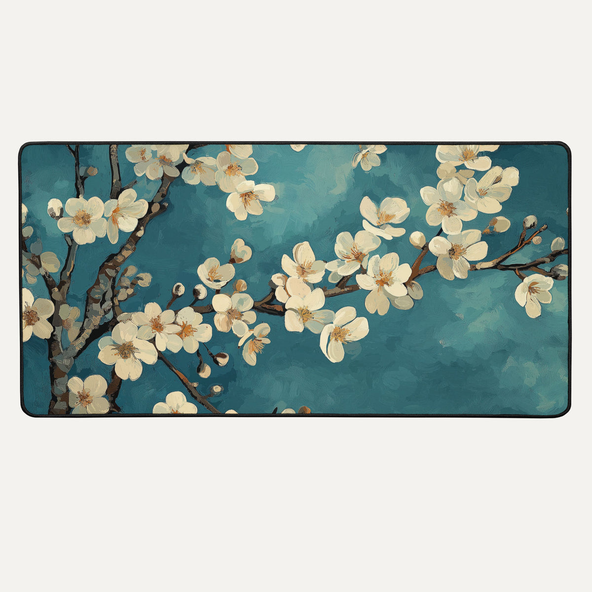 Van Gogh Almond Blossoms Noir - Desk Mat