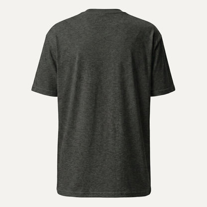 Dark gray t-shirt on a white background